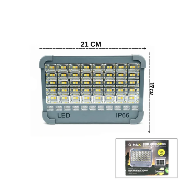 Ip66 Güneş Enerji̇li̇ Led Işik Solar Projektör - Çakarli Kamp - Mekan Ps-D002A (5047) ürün görseli 1