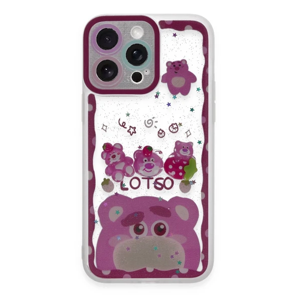 İphone 14 Sweet Desenli Silikon Kapak - Pembe ürün görseli 1