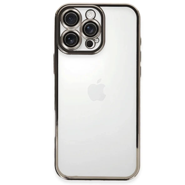 İphone 16 Lensli Silikon - Titanyum Gri ürün görseli 1