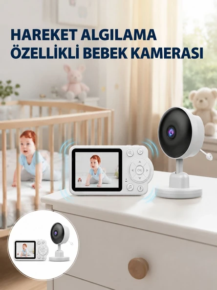 Yakınlaştırma Özellikli Gece Görüşlü Bebek İzleme Kamerası Yeni Nesil ürün görseli 1