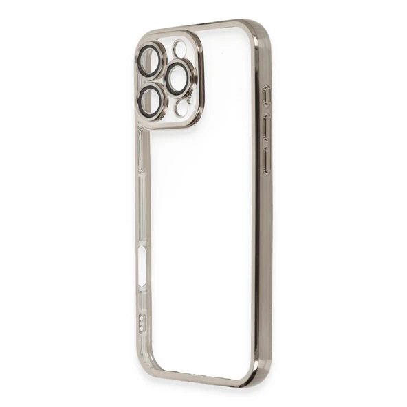 İphone 16 Lensli Silikon - Titanyum Gri - Resim 2