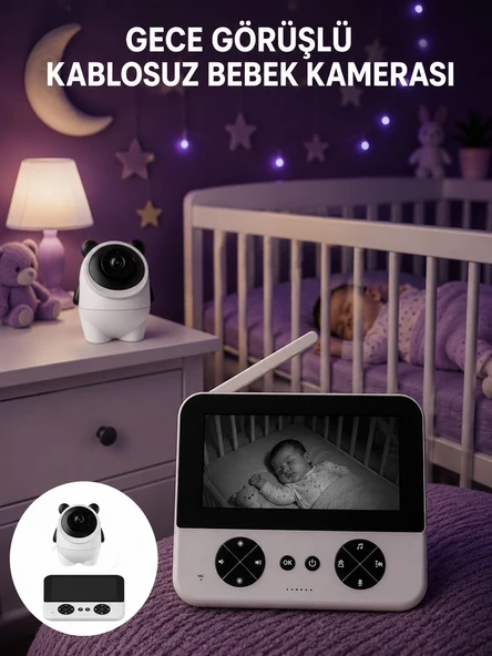 Bebek Kamera Sistemi Ninni Alarm Özellikli Yeni Nesil ürün görseli 1