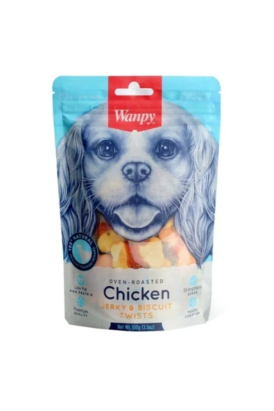 Wanpy Bisküvi Üzeri Tavuk Sargılı Köpek Ödülü 100gr ürün görseli 1