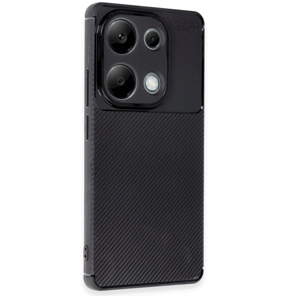 13 4G Auto Focus Karbon Kapak - Siyah - Resim 2