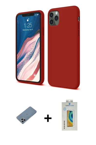 MARSİLYAN™- iPhone 11 Pro Kılıf Kozmos Yansıma Özel Seri - Siyah Polymer Nano Ekran Koruyucu + Shine Kamera Lens Koruma ürün görseli 1