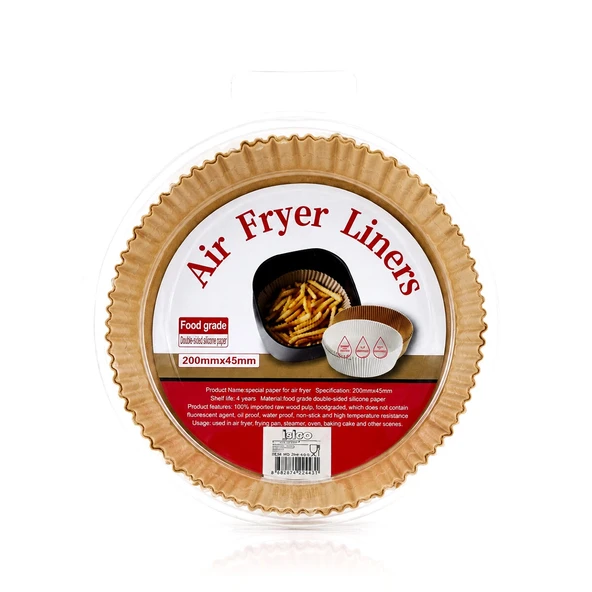 50Pcs Yuvarlak Taban: 20Cm - Kenar: 4.5Cm Ai̇r Fryer Pi̇şi̇rme Kalip Kağit (5047) ürün görseli 1