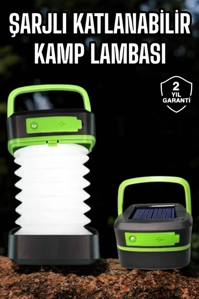 Led Lamba Kamp Lambası Hafif Taşınabilir Süreli Akordeon El Fenerli ürün görseli 1