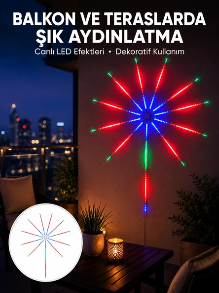 Uygulama Destekli Rgb Led Havai Duvar Aydınlatması Yeni Nesil ürün görseli 1