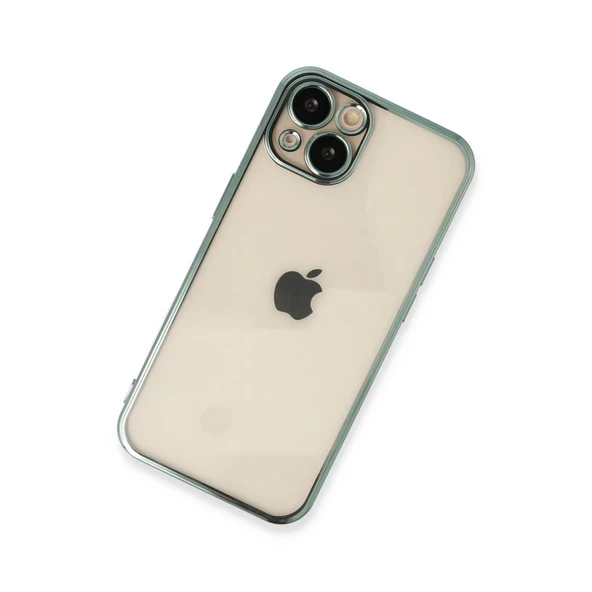 İphone 13 Lensli Silikon - Yeşil - Resim 2