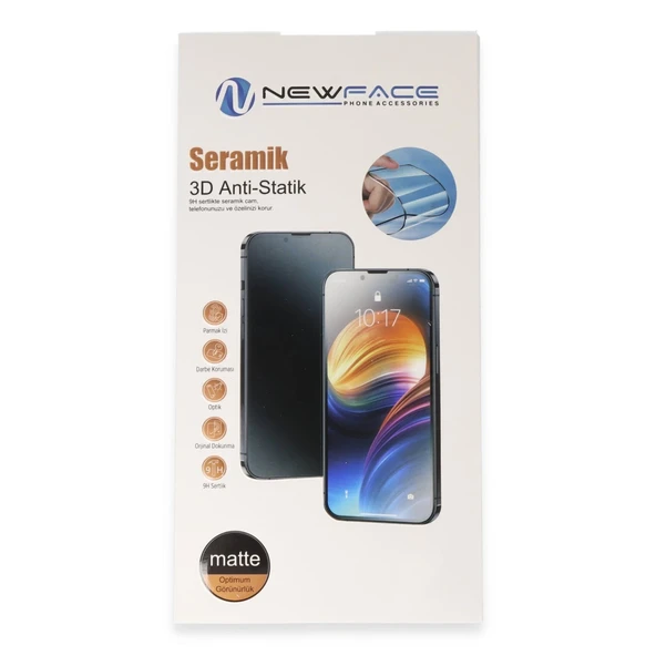 İphone 16 3D Antistatik Mat Seramik Nano Ekran - Resim 2