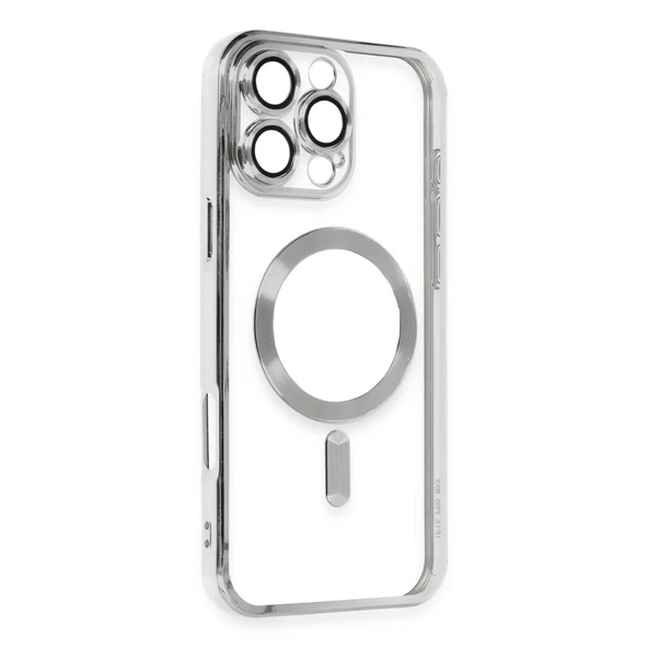 İphone 16 Kross Magneticsafe Kapak - Gümüş - Resim 2