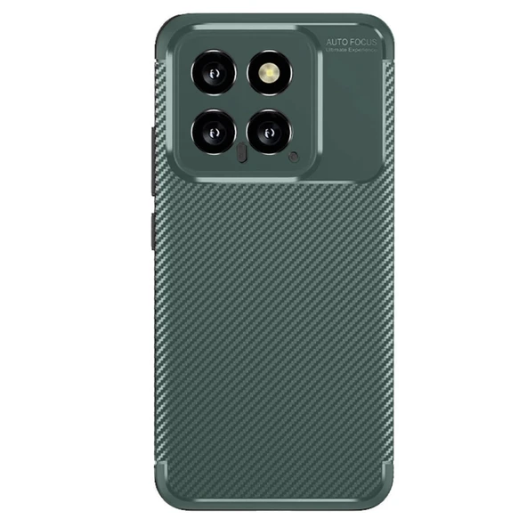 Mi 14T Auto Focus Karbon Kapak - Koyu Yeşil ürün görseli 1