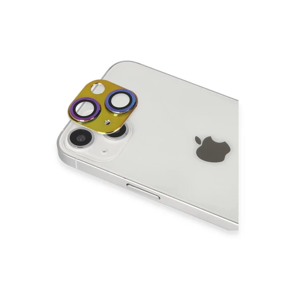 İphone 13 Pers Alüminyum Kamera Lens - Rainbow - Resim 2