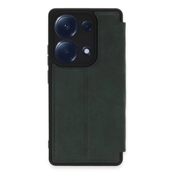 13 4G Flip Cover - Koyu Yeşil - Resim 3
