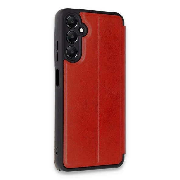 A05S Flip Cover - Kırmızı - Resim 2