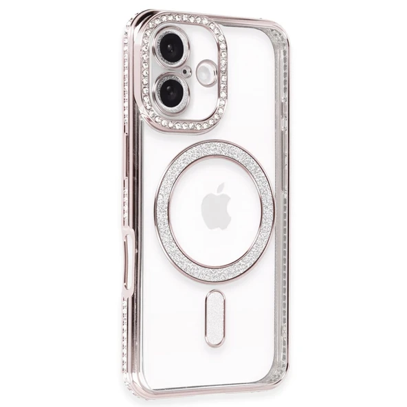 İphone 16 Joke Simli Magneticsafe - Pembe ürün görseli 1