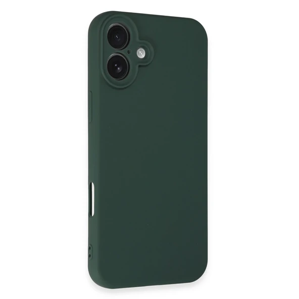 İphone 16 First Silikon - Koyu Yeşil - Resim 2