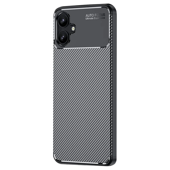 A06 Auto Focus Karbon Kapak - Siyah - Resim 2