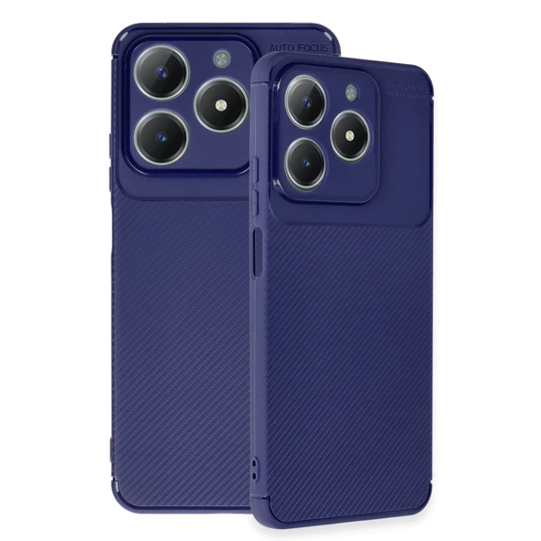 C61 Auto Focus Karbon Kapak - Lacivert - Resim 3