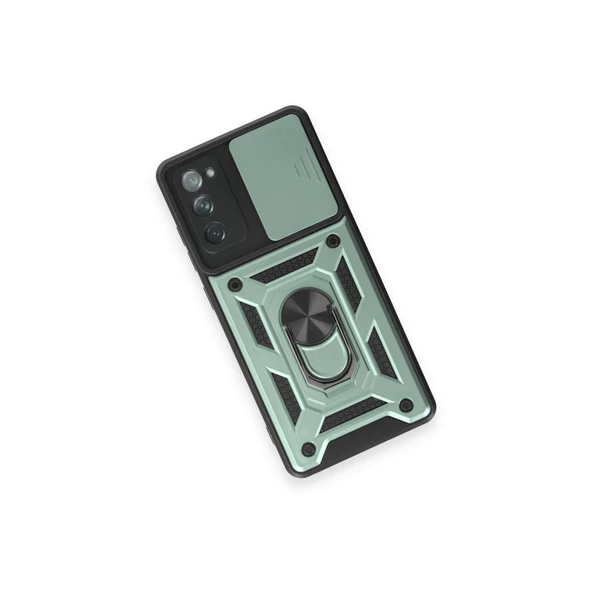 S20 Fe Pars Lens Yüzüklü Silikon - Yeşil - Resim 3