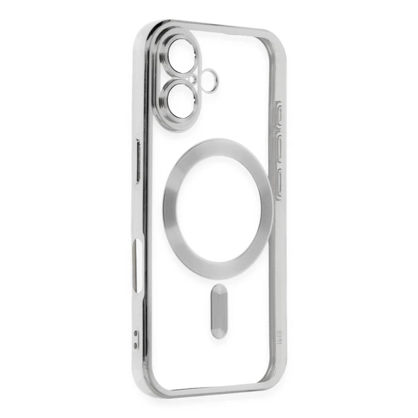 İphone 16 Kross Magneticsafe Kapak - Gümüş - Resim 2
