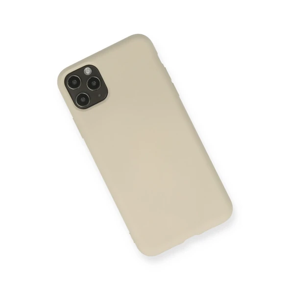İphone 11 Nano İçi Kadife Silikon - Bej - Resim 2