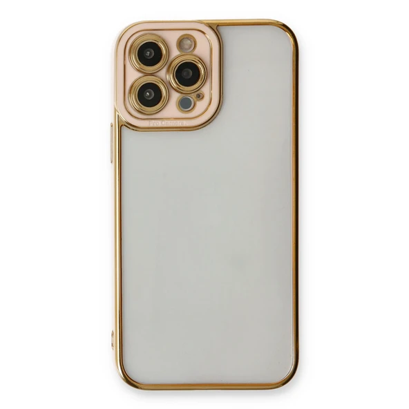 İphone 13 Liva Lens Silikon - Pudra - Resim 2