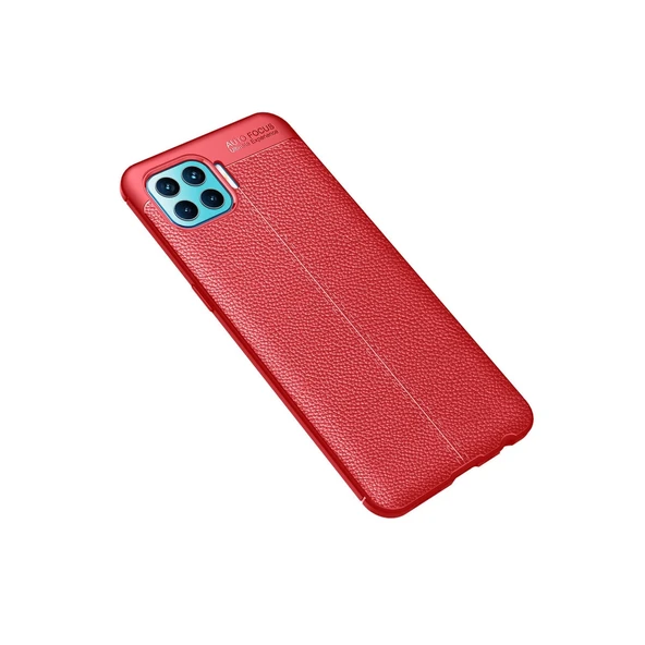 Reno 4 Lite Auto Focus Kapak - Kırmızı - Resim 2
