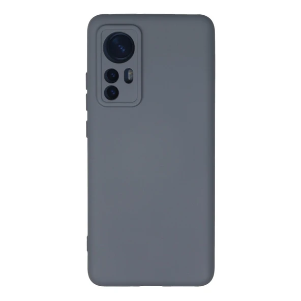 Mi 12 Nano İçi Kadife Silikon - Gri ürün görseli 1