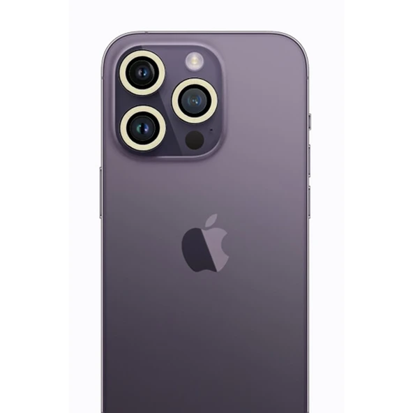 İphone 12 Neon Fosforlu Kamera Lens - Beyaz ürün görseli 1