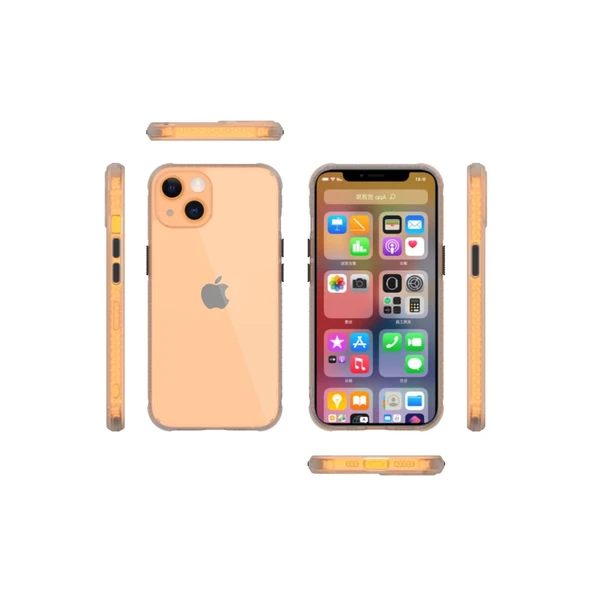 İphone 13 Miami Şeffaf Silikon - Şeffaf - Resim 2