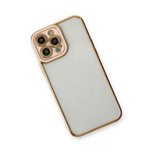 İphone 13 Liva Lens Silikon - Pudra - Resim 3