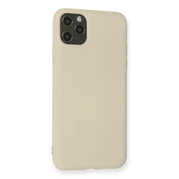 İphone 11 Nano İçi Kadife Silikon - Bej - Resim 3