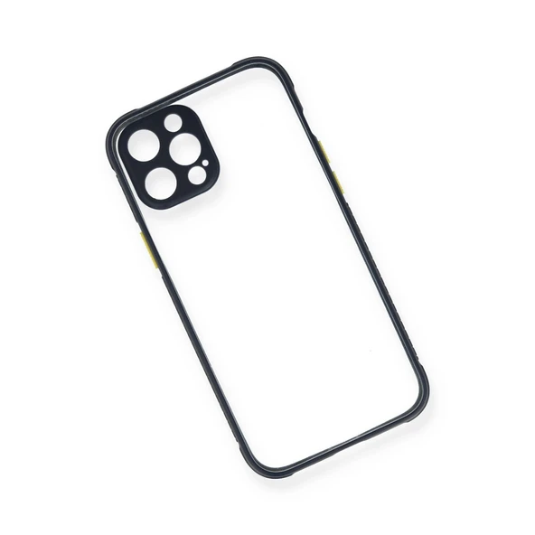 İphone 12 Miami Şeffaf Silikon - Lacivert - Resim 3