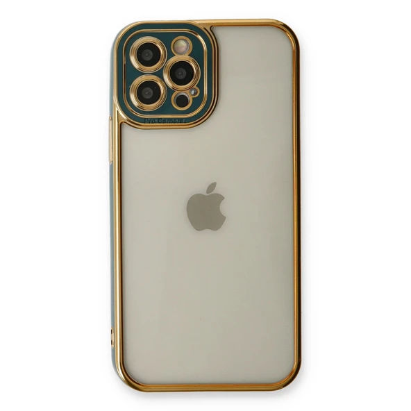 İphone 12 Liva Lens Silikon - Yeşil - Resim 2