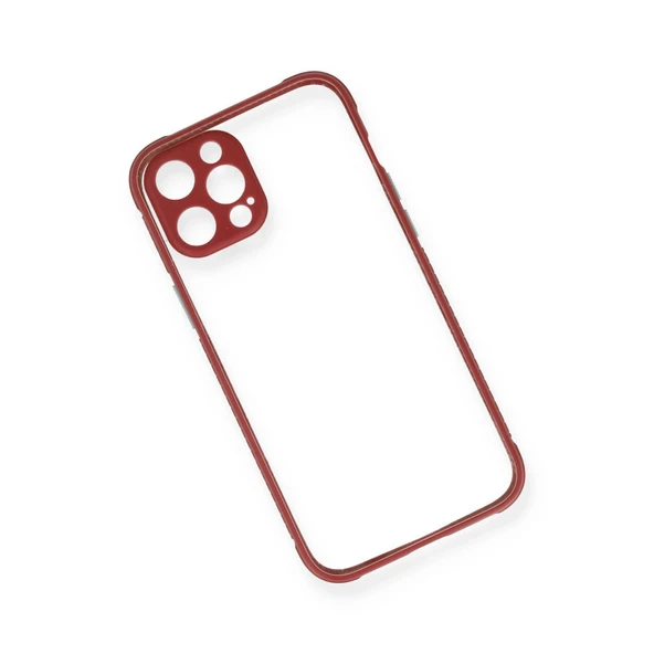 İphone 12 Miami Şeffaf Silikon - Fuşya - Resim 3