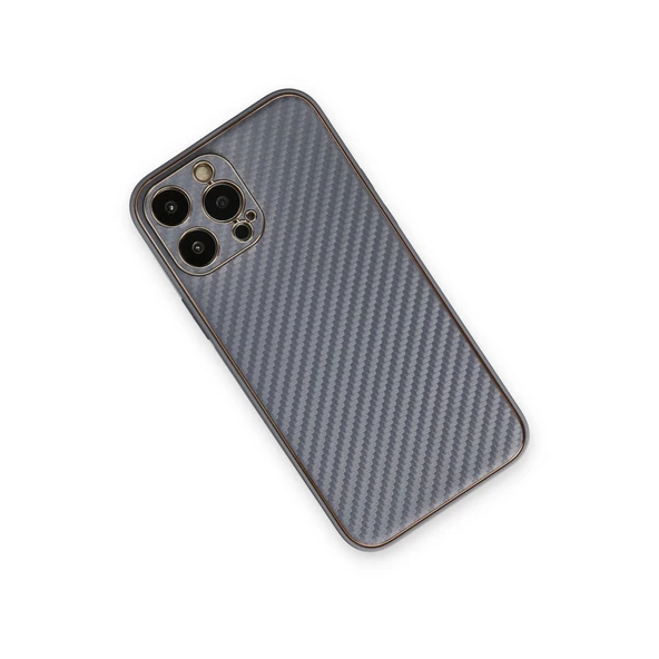 İphone 13 Coco Karbon Silikon - Gri - Resim 3