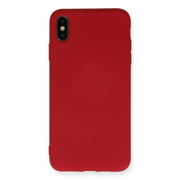 İphone Xs Nano İçi Kadife Silikon - Kırmızı ürün görseli 1