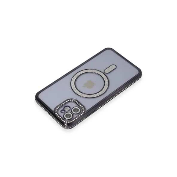 İphone 11 Joke Simli Magneticsafe - Siyah - Resim 3