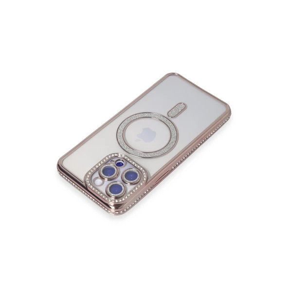 İphone 14 Joke Simli Magneticsafe - Pembe - Resim 2