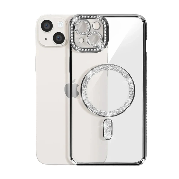 İphone 14 Joke Simli Magneticsafe - Siyah - Resim 3