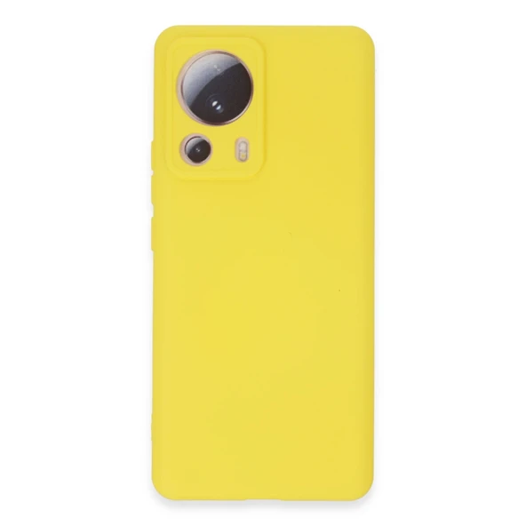 Mi 13 Lite Nano İçi Kadife Silikon - Sarı ürün görseli 1