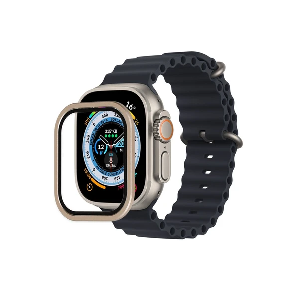 Watch 49Mm Alüminyum Kasa Cam Ekran - Gold ürün görseli 1