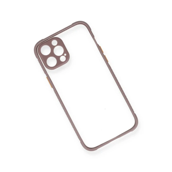 İphone 12 Miami Şeffaf Silikon - Mor - Resim 3