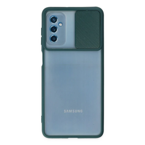 M52 5G Palm Buzlu Kamera Sürgülü Silikon - Yeşil ürün görseli 1