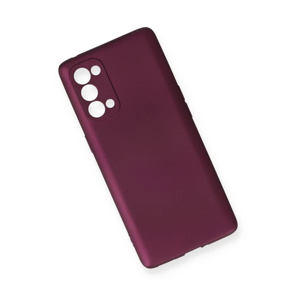 Reno 5 First Silikon - Mürdüm - Resim 3