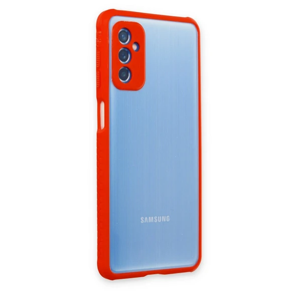 M52 5G Miami Şeffaf Silikon - Kırmızı - Resim 3