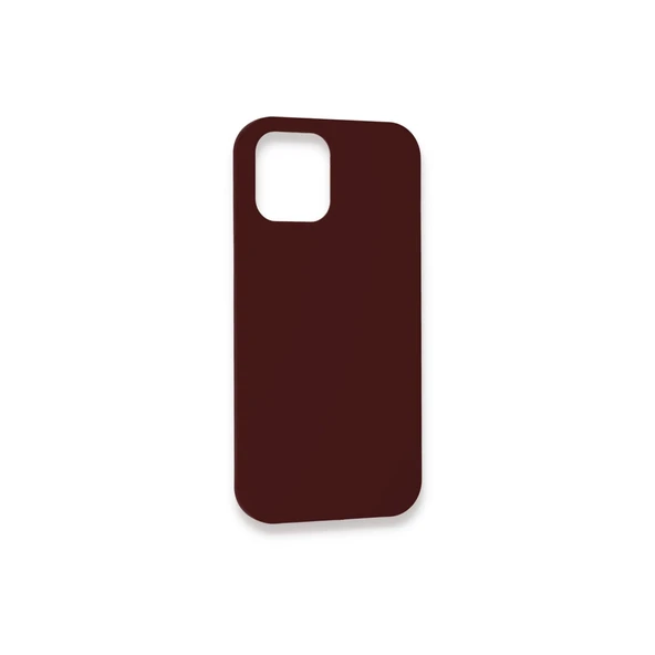 İphone 12 Lansman Legant Silikon - Bordo - Resim 3