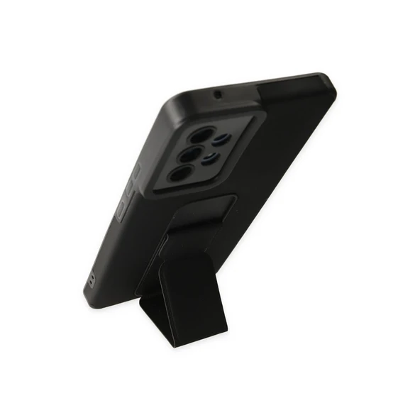 A53 5G Mega Standlı Silikon - Siyah - Resim 3