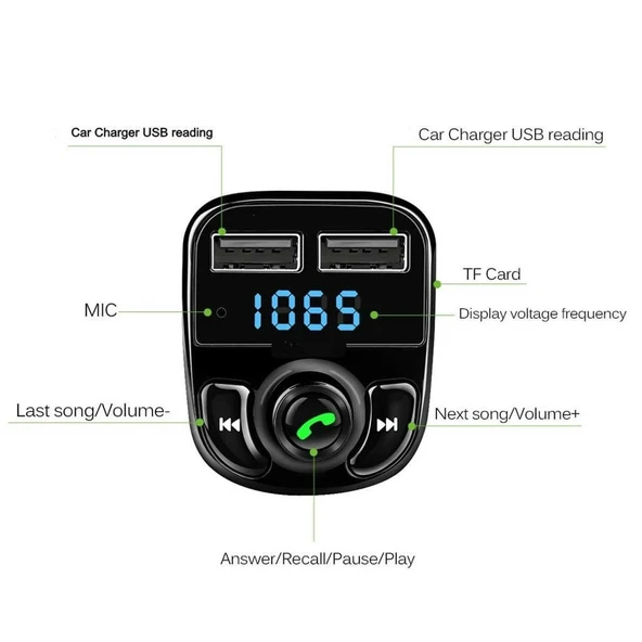 Carx8 Araç Kiti Fm Transmitter ürün görseli 1